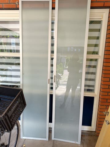 IKEA Drammen Pax kastdeuren 49x229 cm melkwit glas