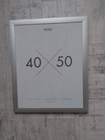 Hema fotolijst 40x50 cm zilverkleurig