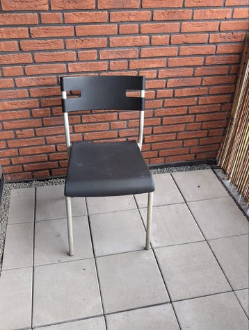 Set van 3 zwarte stoelen - Gebruikt
