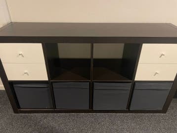 IKEA Kallax Kast met Lades en Opbergboxen