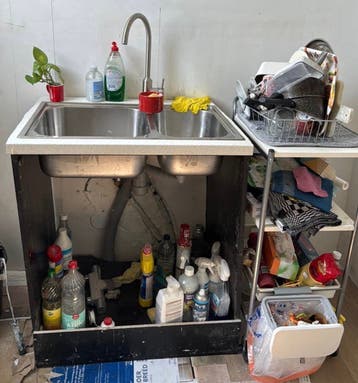 Gratis Spoelbak / nood keuken met kraan en sifon