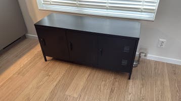 Tv meubel/ losse kast 120cm zwart metaal, lees tekst