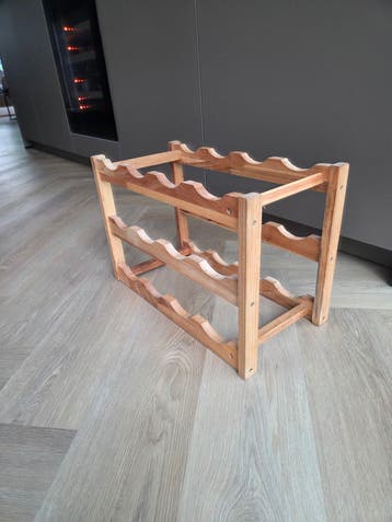 Houten wijnrek voor 12 flessen