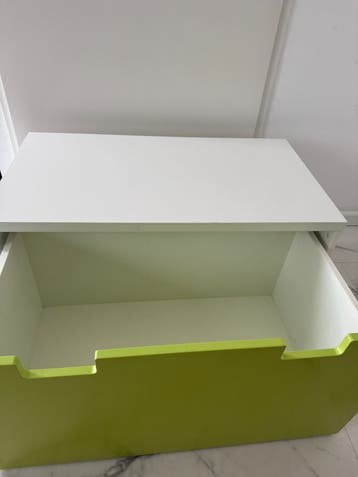 Gratis Opbergkastje met lade - wit/groen