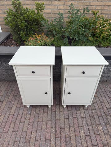 2x IKEA Nachtkastjes - Wit, Degelijk en Zware Kwaliteit