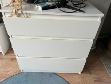 IKEA MALM ladekast met 3 lades - Wit