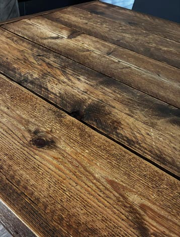 Steigerhouten tafel met bank