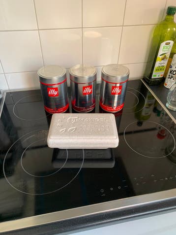 Metalen opberg potten en bak voor vriezer