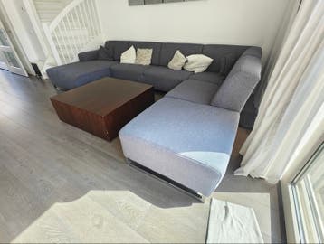 Ruime hoekbank met chaise longue - 4m breed, 2m diep