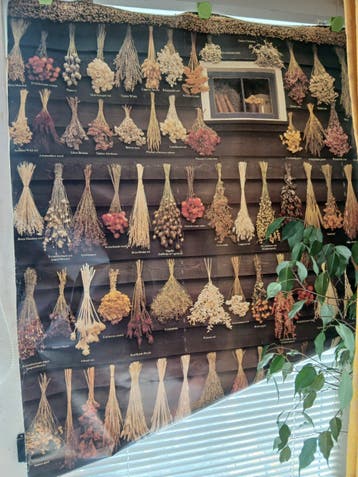 Grote poster met droogbloemen  1.00 / 85
