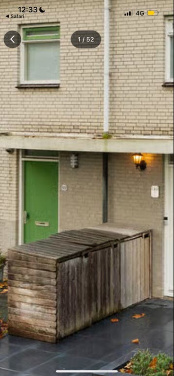 Houten prullenbak voor buiten