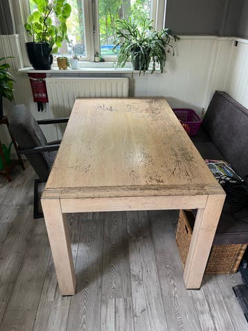 Robuuste eettafel 160x88 cm - Opknapper