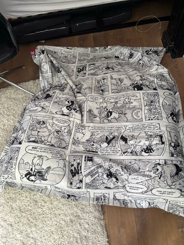 Zitzak met Donald Duck stripverhaal print