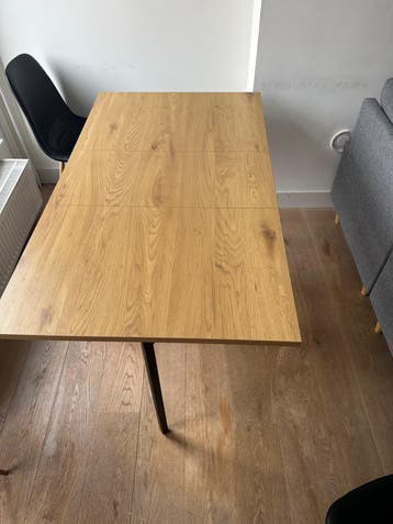 Jysk eating table + four leather chairs