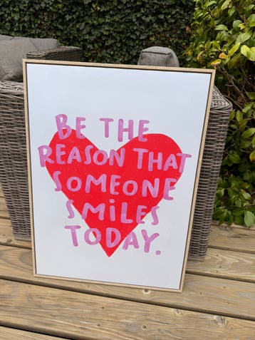 Houten lijst met canvas