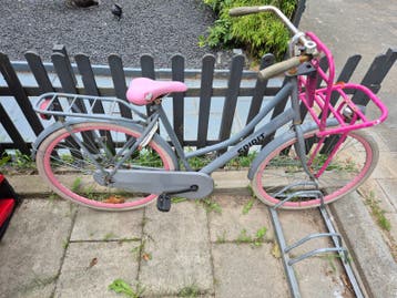 Meidenfiets Spirit met roze accenten en voordrager