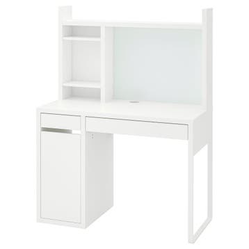 IKEA Bureau met opzetstuk, lades en whiteboard