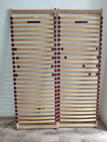 Twee Viola lattenbodems 70x200 cm met hardheidsinstelling