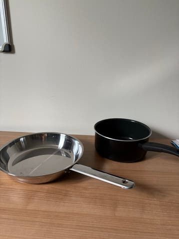 (Reserved) Ikea koekenpan en zwarte kookpan