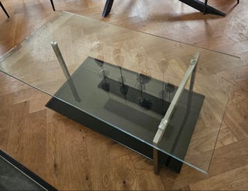 Montel Greg glazen salontafel - 130x40x65 cm