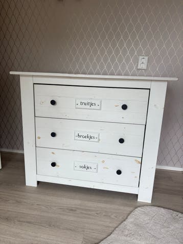 Witte ladekast met 3 laden - Ideaal voor kinderkamer