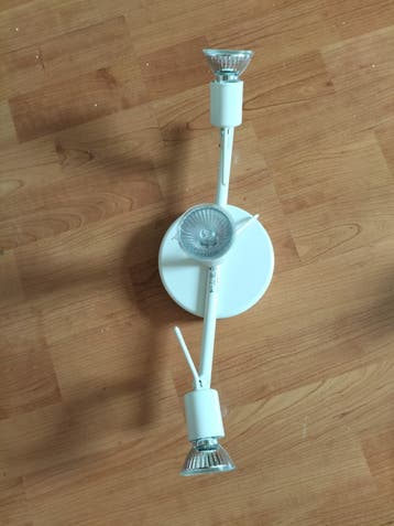 Plafondlamp met 3 spotjes - Wit