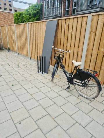IKEA bureaublad 200x60 cm grijs met 5 verstelbare poten