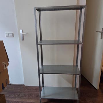 Metalen rek met 4 planken - 60x27x140 cm