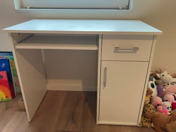 Gratis bureau met lade en kastje - 90x50 cm