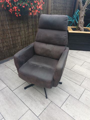 Comfortabele Zwartgrijze Draaistoel - 75x75x115cm