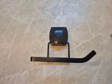 WC rolhouder met zuignap - Zwart