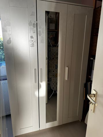 IKEA BRIMNES Kledingkast met 3 deuren en spiegel