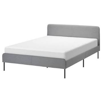 Tweedehands Ikea Slattum bed grijz