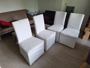 4 Ikea stoelen met afneembare hoezen - gratis op te halen
