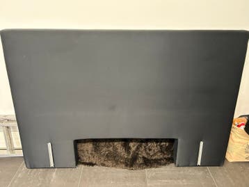 Zwart gestoffeerd hoofdbord 190cm breed gratis afhaal