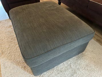 Ikea Kivik donkergrijze of beige stoffen poef / voetenbank