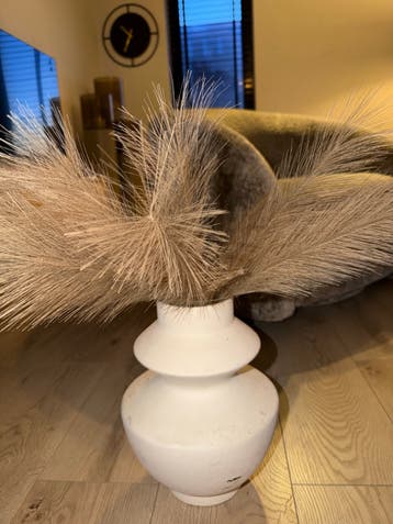 Witte vaas met droogbloemen - Stijlvolle decoratie