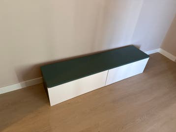 Tv meubel met verlichtingstrip - 33x30x140cm