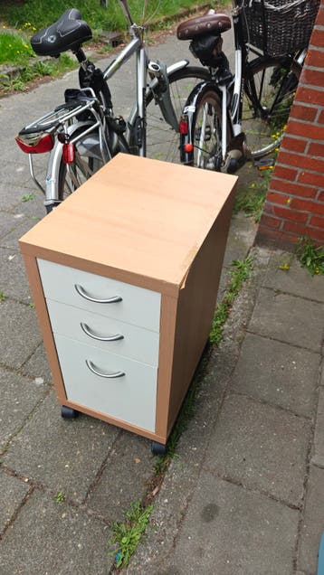 Verrijdbaar ladeblok met 3 lades IKEA