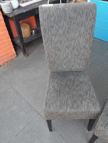 Set van 4 grijze eetkamerstoelen, gebruikt