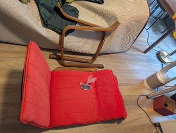 IKEA POÄNG stoel rood