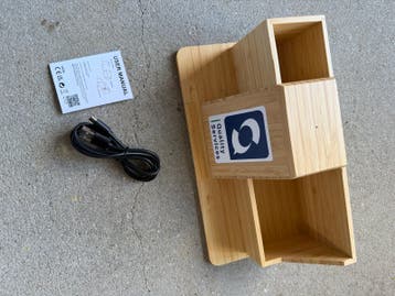 Speaker set - opbergbox van bamboe