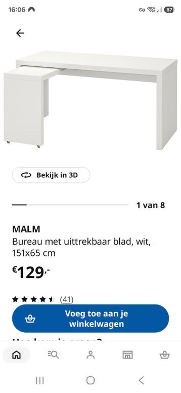 Gratis ikea malm bureau met ladekastje