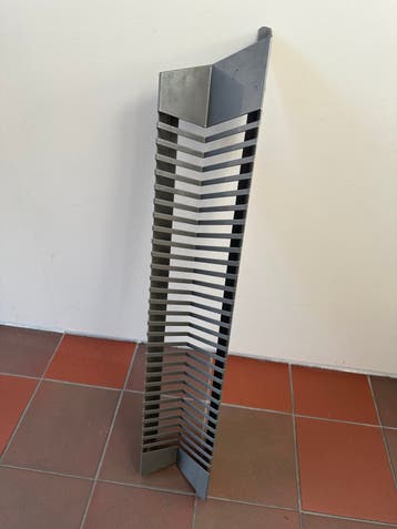 Vintage CD-rek / CD-houder metaal grijs