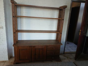 Kaaskast massief eiken/stellingkast/dressoir