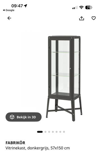Gratis Ikea vitrinekast