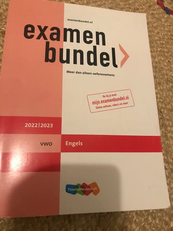 Examen bundel english en Nederlands vwo