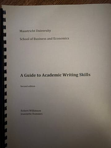 A Guide to Academic Writing Skills - Maastricht University