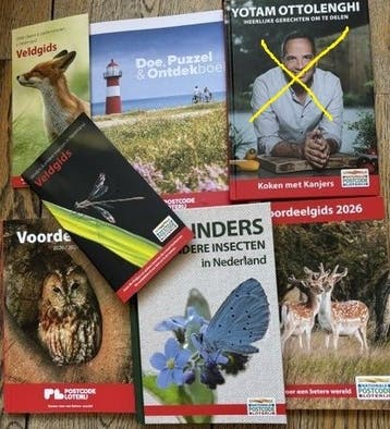 Postcodeloterij boeken (oa met pretpark bonnen) - gratis