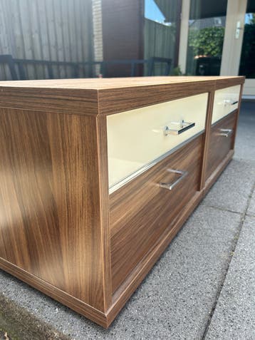 Dressoir met lades - Hout en crème